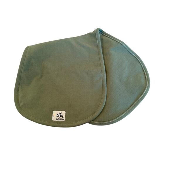 The Ollie World Baby Olive Green Burp Cloth - Picture 3 of 6